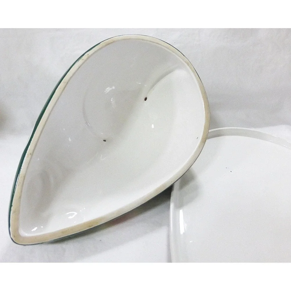 Vtg bellini mouse covered cheese tray hand painted kitchen italy serving dish